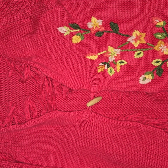 LoveShackFancy Valencia Duster Sweater Cardigan Pink - Picture 3 of 8